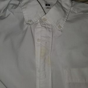 Uniqlo White Button Down Shirt - small yellowing